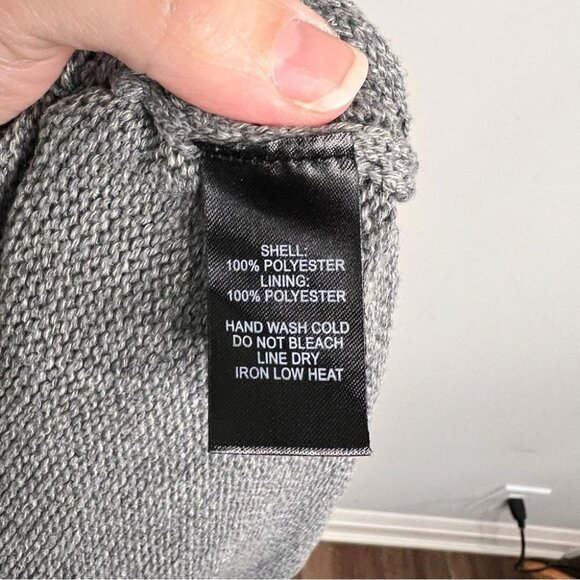 Lulu's Womens Size Small Coffee Date Grey Turtleneck Midi Sweater Dress Knit - Picture 9 of 13